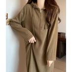 ワンピース ハーフジップフード付