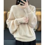 ニット セーター モヘアタッチフー