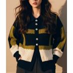 ニット セーター ブロッキングデザ