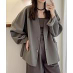 ジャケット ノーカラージャケット 