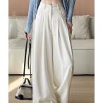 パンツ ウエストタックワイドパン