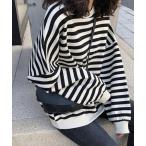 tシャツ ドロップショルダーボーダ