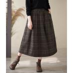 スカート ボックスプリーツチェッ