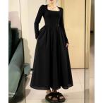 ワンピース スクエアーネック切替