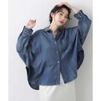 ブラウス シャツ ドルマンデニムシャツ長袖 レディース