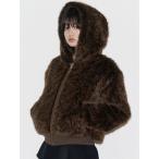 ブルゾン アウター フードフェイクファーブルゾン レディース