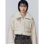 ショッピングショート ブルゾン アウター ショートフェイクムートンブルゾン レディース