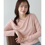 tシャツ 「新色追加」ドレープネックリブカットソー レディース