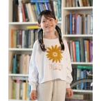 tシャツ ROXY/ロキシー 長袖 Tシャツ ロンT キッズ ショート丈 フラワーモチーフ TLT254618M キッズ 子供服 女の子