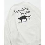 ショッピングプリント トレーナー スウェット 限定展開 ビッグシルエット バックプリント クルーネック スウェット / CLIMB CLUB Cat メンズ レディース