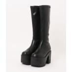 ショッピングロングブーツ ブーツ 「YOSUKE/ヨースケ」厚底プレーンロングブーツ レディース