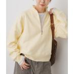 tシャツ ブラッシュドテリーハーフジッププルオーバー レディース