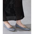 パンプス 2025秋冬新作ゴールドモチーフフラットパンプス/52309