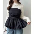 ニット セーター バルーンビスチェドッキングニット レディース