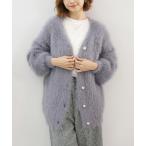 カーディガン シャギーニットカーディガン レディース