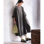 「soulberry」 7分袖ワンピース 4L スミクロ レディース