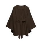 ショッピングポンチョ 「anuans」 ポンチョコート FREE ブラウン レディース