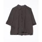 [ANGIE] рубашка с коротким рукавом FREE серый мужской 