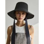 ショッピングストローハット 「AIC.」 ストローハット FREE ブラック レディース