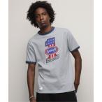 ショッピングschott 「schott」 半袖Tシャツ L ブルー メンズ