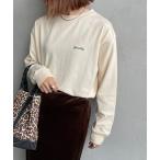 ショッピングジムフレックス tシャツ 「GYMPHLEX/ジムフレックス」 ロゴ刺繍 クルーネックロンT レディース