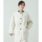 ノーカラーコート コート ボンディングリ