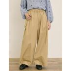 パンツ ツイル裾ダブルワイドパンツ レディース