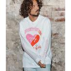 ショッピングmiddle tシャツ mlt5423-middle onz over size L-S t-shirt(77heart) ロングスリーブTシャツ(7725W200