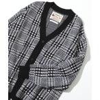  кардиган Firsthand/ First рука проверка вязаный кардиган / Glenn проверка / tartan проверка мужской 