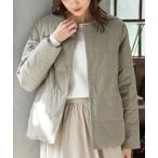 ブルゾン アウター 「非フッ素撥水加工」ノーカラーライトブルゾン レディース