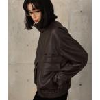 ショッピングブルゾン ブルゾン アウター DRAW(ドロー) / ビッグシルエット フェイクレザーブルゾン（ユニセックス） メンズ レディース