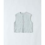 ベスト ジレ ダブルガーゼ刺繍ベスト レディース