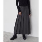 スカート 「forksy.」ローライズワイドプリーツロングスカート