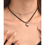  короткое колье [float] bell спальное место style Heart цепь × в форме сердечка 2 полосный короткое колье женский 