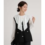 ブラウス シャツ 「26SS新作/セレモニー/オケージョン/入卒式/手洗い可」フリルカラーキャンディスリーブブラウス レディース