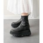 ブーツ 「INTER-CHAUSSURES」ボリュームソールストレッチブーツ(I53017) レディース