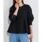 ショッピングデザイン ニット セーター 構築デザインペプラムニット レディース