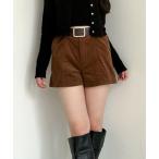 パンツ ローウエストコーデュロイショートパンツ レディース