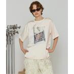 tシャツ Dot Photo Print Satin T-Shirt/ドットフォトプリントサテンTシャツ レディース メンズ
