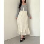 ワンピース シアーリブニットカーディガン×花柄キャミワンピースＳＥＴ