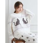 パジャマ ルームウェア 「HALLOWEEN」CATジャガードプルオーバー レディース