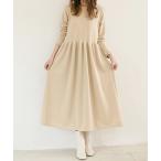 ワンピース ウエストギャザー入りフレアワンピース