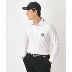 ポロシャツ 「吸湿発熱」ポケットエンブレム長袖ポロシャツ メンズ