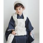 着物 七五三３歳用被布コートセット 男の子 ひよこ商店 象牙色ジャガード×ダマスク キッズ 子供 男の子