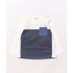 tシャツ 布帛切り替え長袖Ｔシャツ キッズ 子供服 男の子 女の子