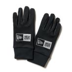 ショッピングニューエラ 手袋 NEW ERA/ニューエラ 手袋 イータッチ フリース ウォーマーグローブ ボックスロゴ ブラック/グレー 防寒 14675878 メンズ レデ