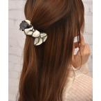 ショッピングバナナクリップ ヘアクリップ 「float」リボン パイピング デザイン  バナナクリップ