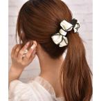 ショッピングバナナクリップ ヘアクリップ 「float」リボン パイピング デザイン  バナナクリップ