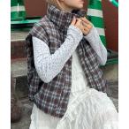 ショッピングダウンベスト ダウンベスト ベスト チェックエコダウンベスト レディース