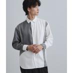 シャツ グレンチェック切替シャツ メンズ